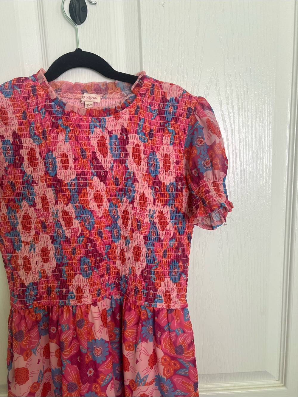 Ivy City Co Mini Cordelia Dress in Pink Bloom 13/14T - Picture 2 of 3